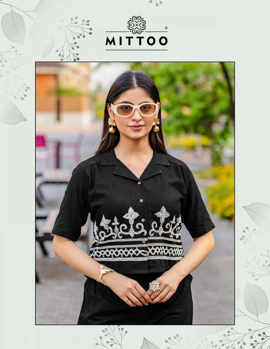 Mittoo Presents Ruby 2pcs Trendy Cotton Co-Ord Set For Women Catalog Wholesaler And Exporter In Surat