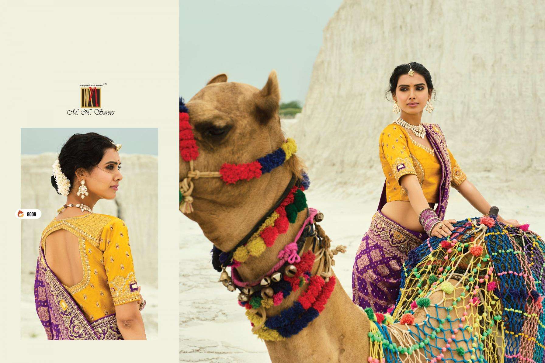 MN PRESENTS SHAHI POSHAK VOL-4 GEORGETTE BANDHEJ FUNCTION WEAR SAREES CATALOG WHOLESLAER AND EXPORTER 