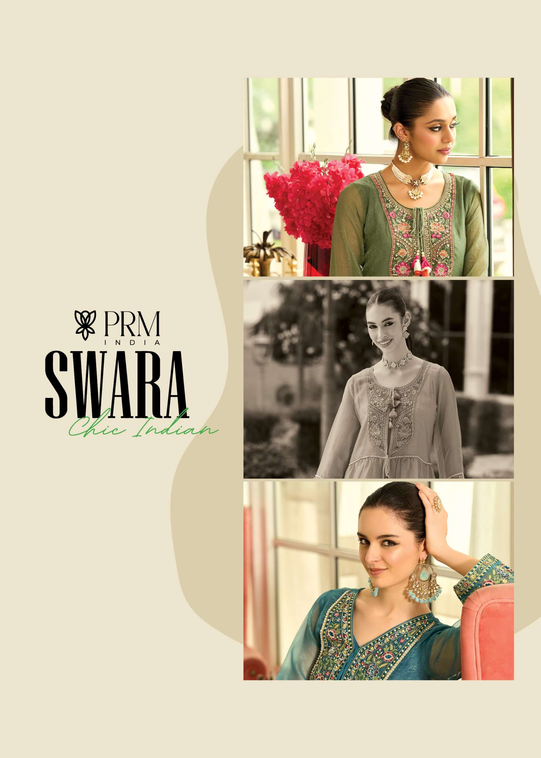 PRM PRESENTS SWARA PURE CRUSE ORGENJA DESIGNER KURTIS CATALOG WHOLESALER AND EXPORTER 
