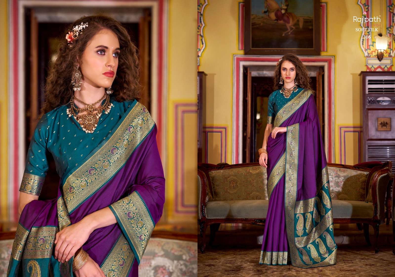 RAJPATH PRESENTS LEGENDER FANCY SOFT SILK SAREES CATALOG WHOLESALER AND EXPORTER IN SURAT