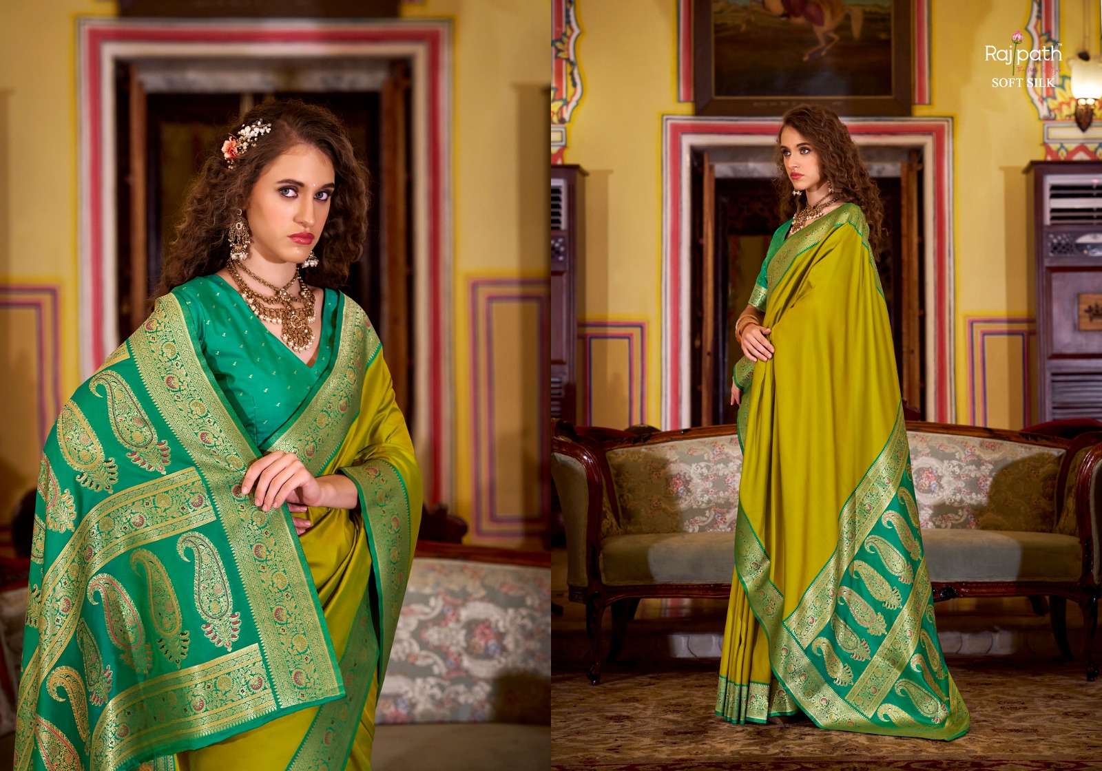 RAJPATH PRESENTS LEGENDER FANCY SOFT SILK SAREES CATALOG WHOLESALER AND EXPORTER IN SURAT