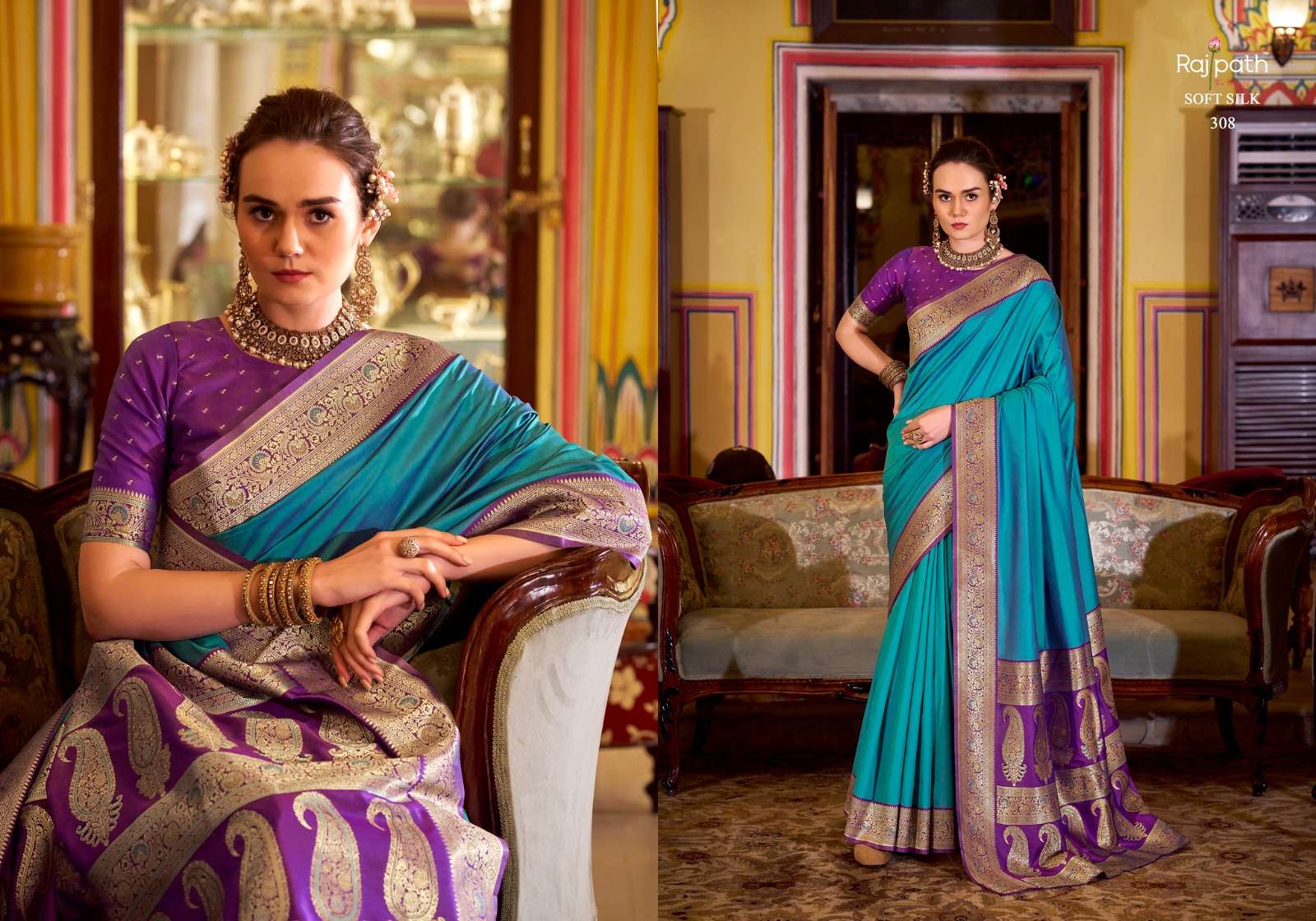 RAJPATH PRESENTS LEGENDER FANCY SOFT SILK SAREES CATALOG WHOLESALER AND EXPORTER IN SURAT