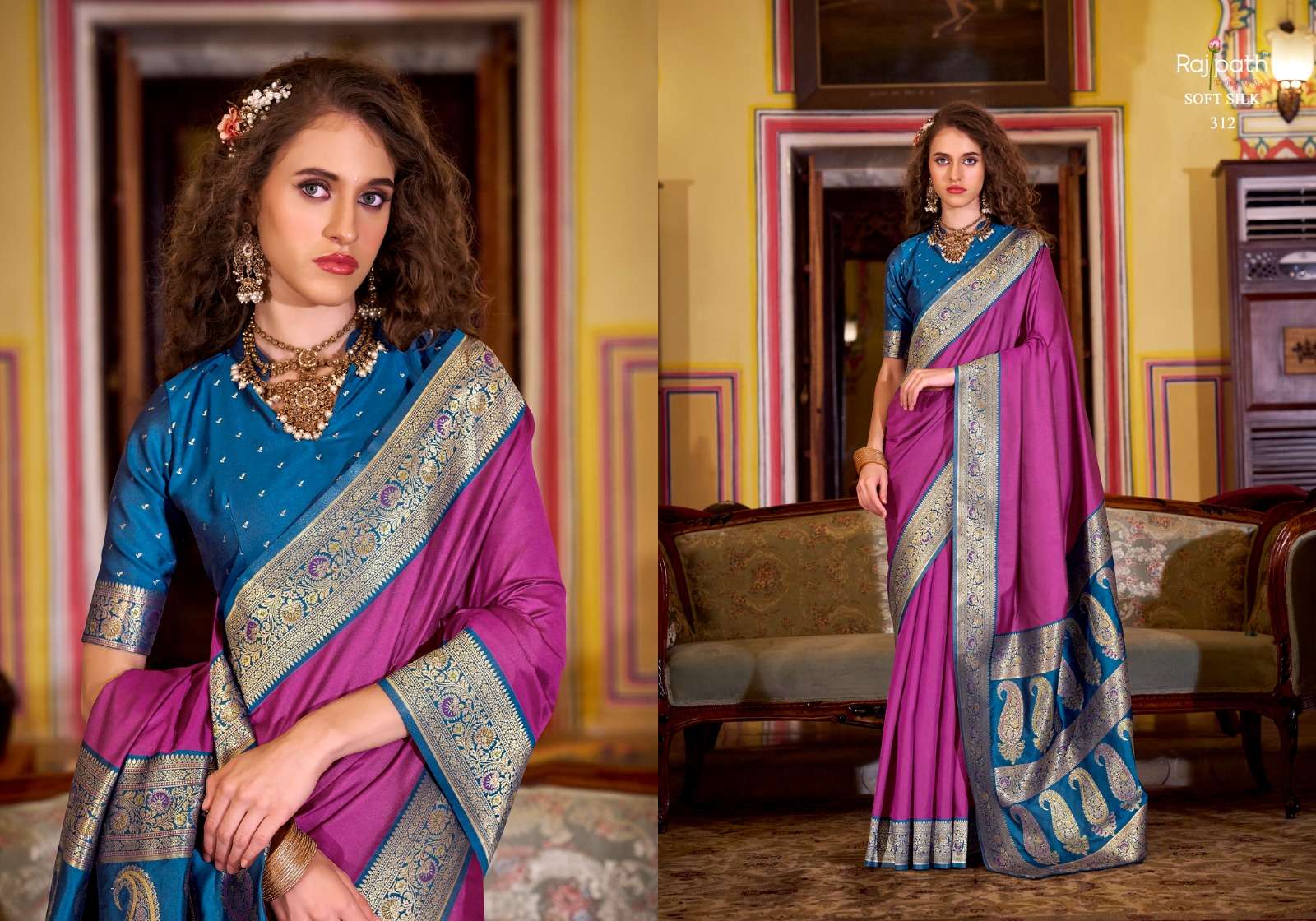RAJPATH PRESENTS LEGENDER FANCY SOFT SILK SAREES CATALOG WHOLESALER AND EXPORTER IN SURAT