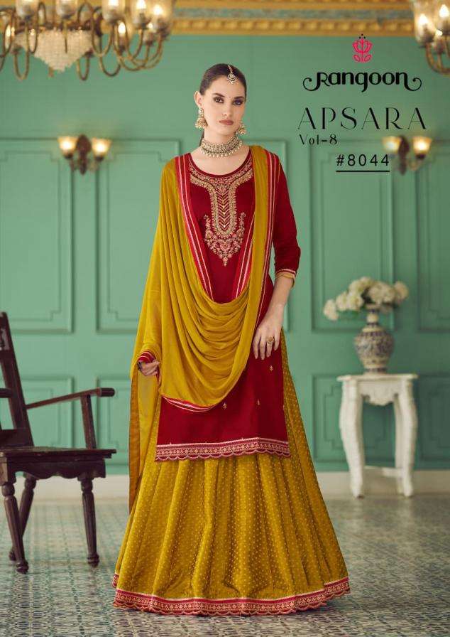 Rangoon Presents Apsara Vol-8 Readymade Jam Silk Kurti Ghaghara With Dupatta Catalog Wholesaler Exports
