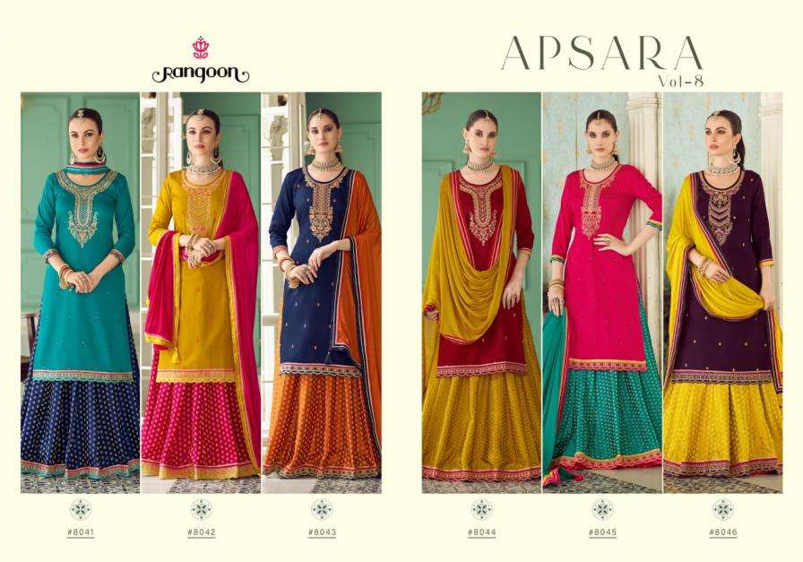 Rangoon Presents Apsara Vol-8 Readymade Jam Silk Kurti Ghaghara With Dupatta Catalog Wholesaler Exports