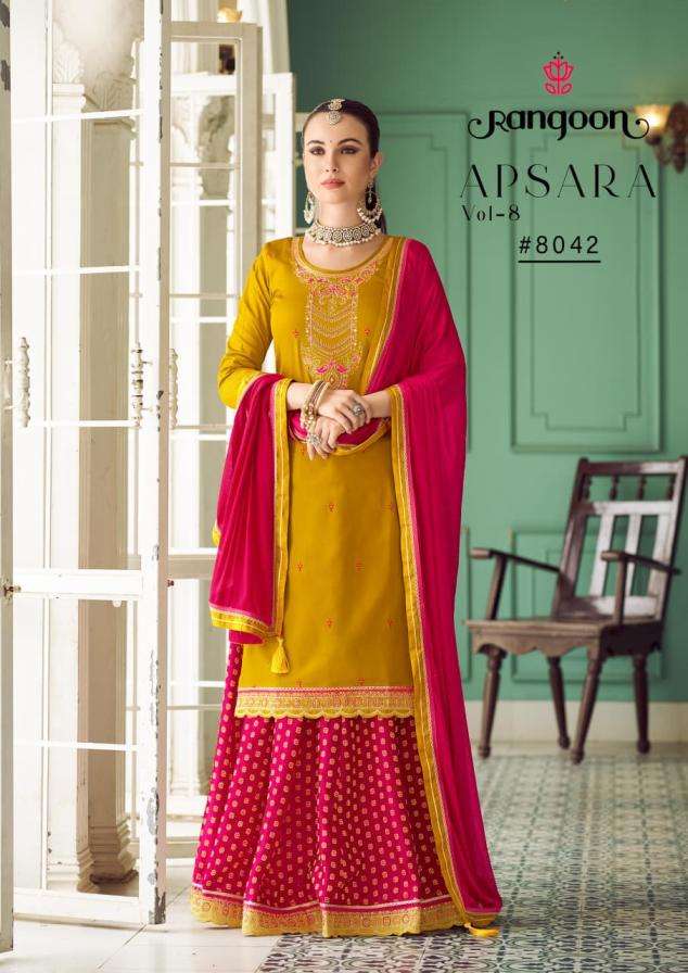 Rangoon Presents Apsara Vol-8 Readymade Jam Silk Kurti Ghaghara With Dupatta Catalog Wholesaler Exports
