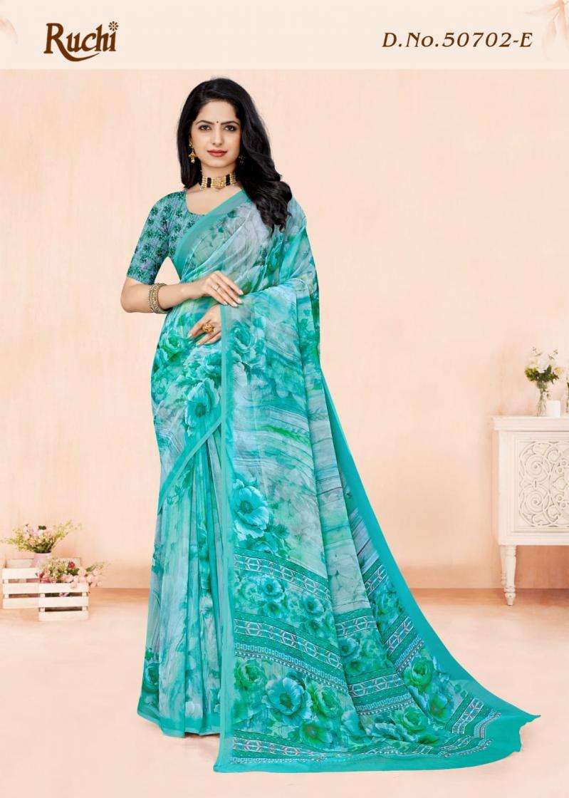 Ruchi Presents Colour Georgette Vol-2 Amazing Georgette Saree Catalog Wholesaler 