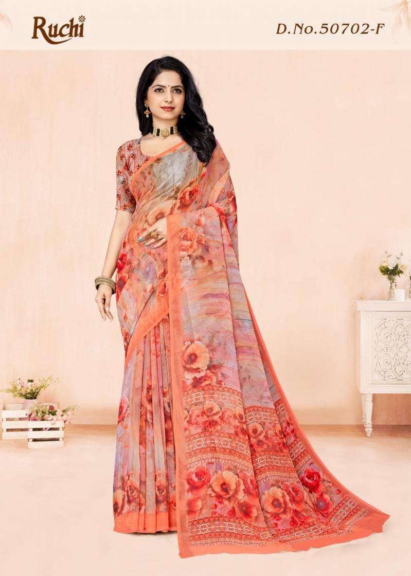 Ruchi Presents Colour Georgette Vol-2 Amazing Georgette Saree Catalog Wholesaler 