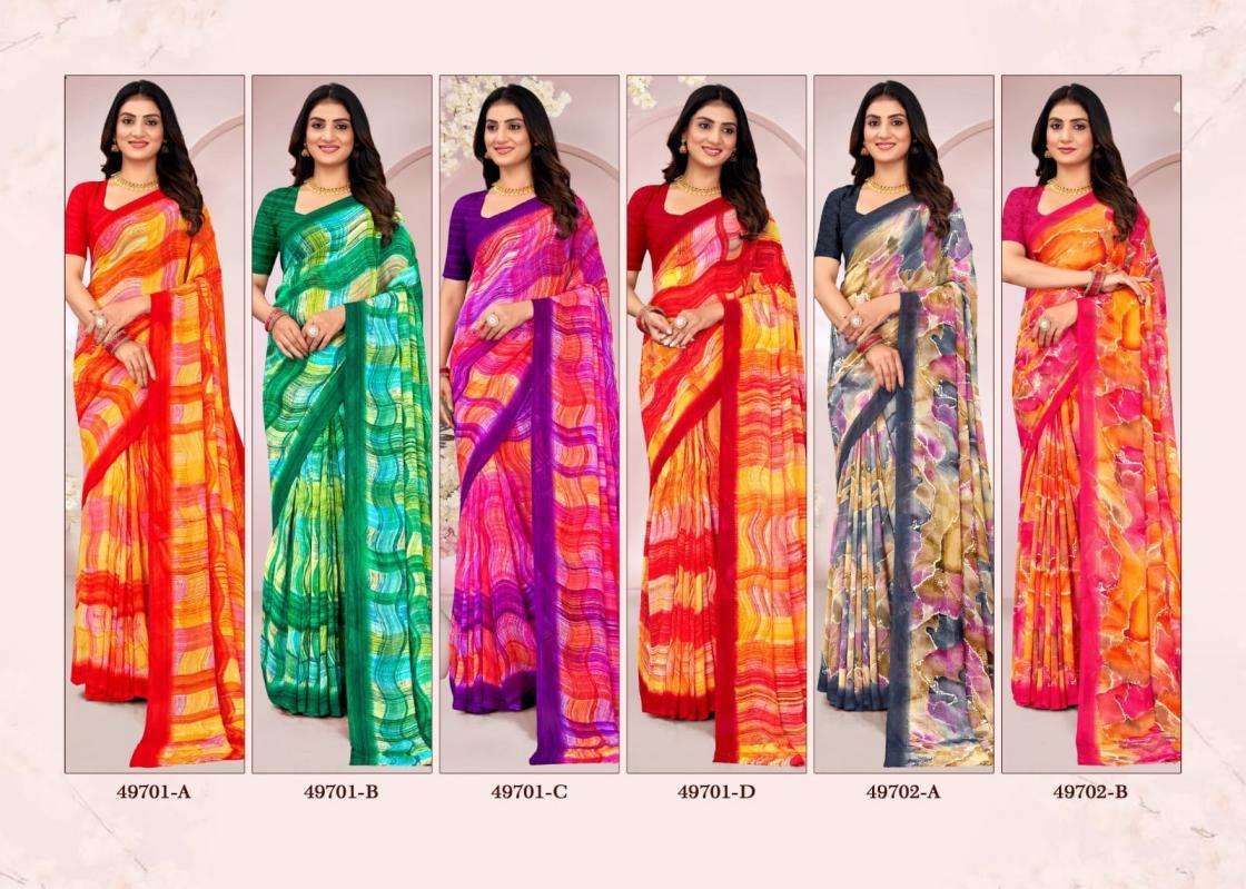 ruchi sarees presents ragaa georgette vol-18 georgette preinted sarees catalog