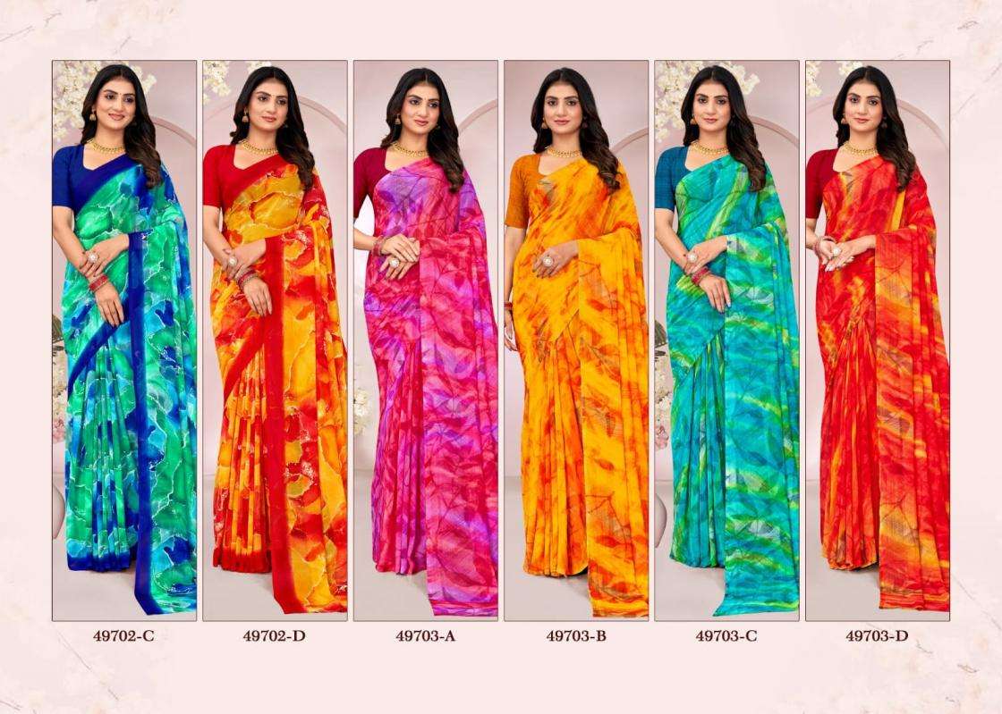 ruchi sarees presents ragaa georgette vol-18 georgette preinted sarees catalog