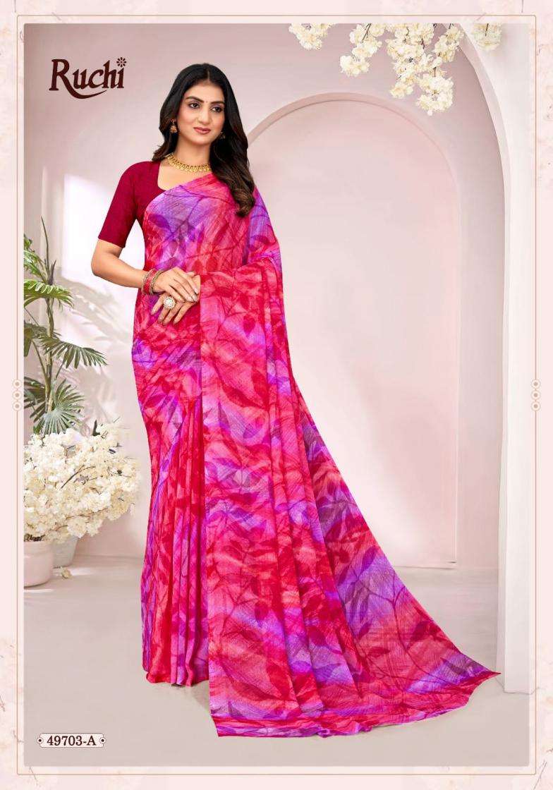 ruchi sarees presents ragaa georgette vol-18 georgette preinted sarees catalog