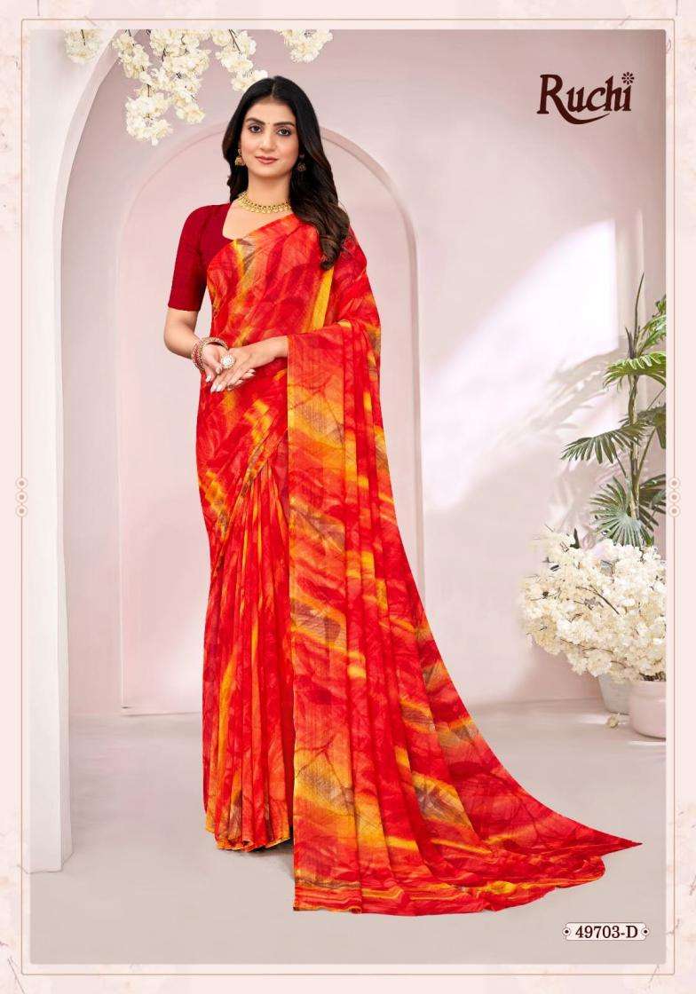 ruchi sarees presents ragaa georgette vol-18 georgette preinted sarees catalog
