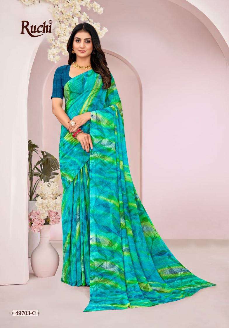 ruchi sarees presents ragaa georgette vol-18 georgette preinted sarees catalog