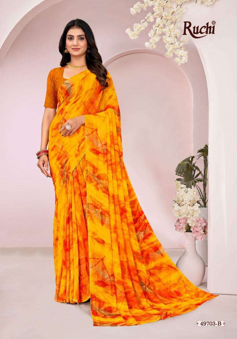 ruchi sarees presents ragaa georgette vol-18 georgette preinted sarees catalog