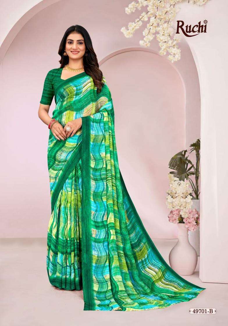 ruchi sarees presents ragaa georgette vol-18 georgette preinted sarees catalog