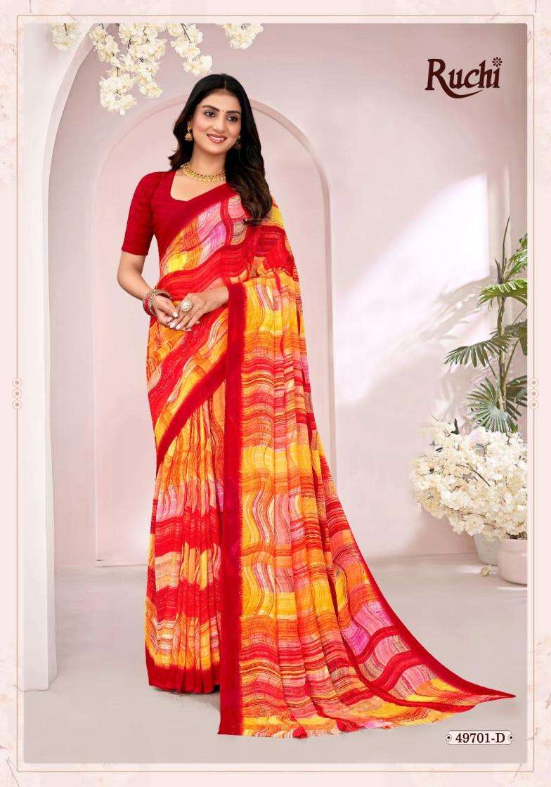 ruchi sarees presents ragaa georgette vol-18 georgette preinted sarees catalog