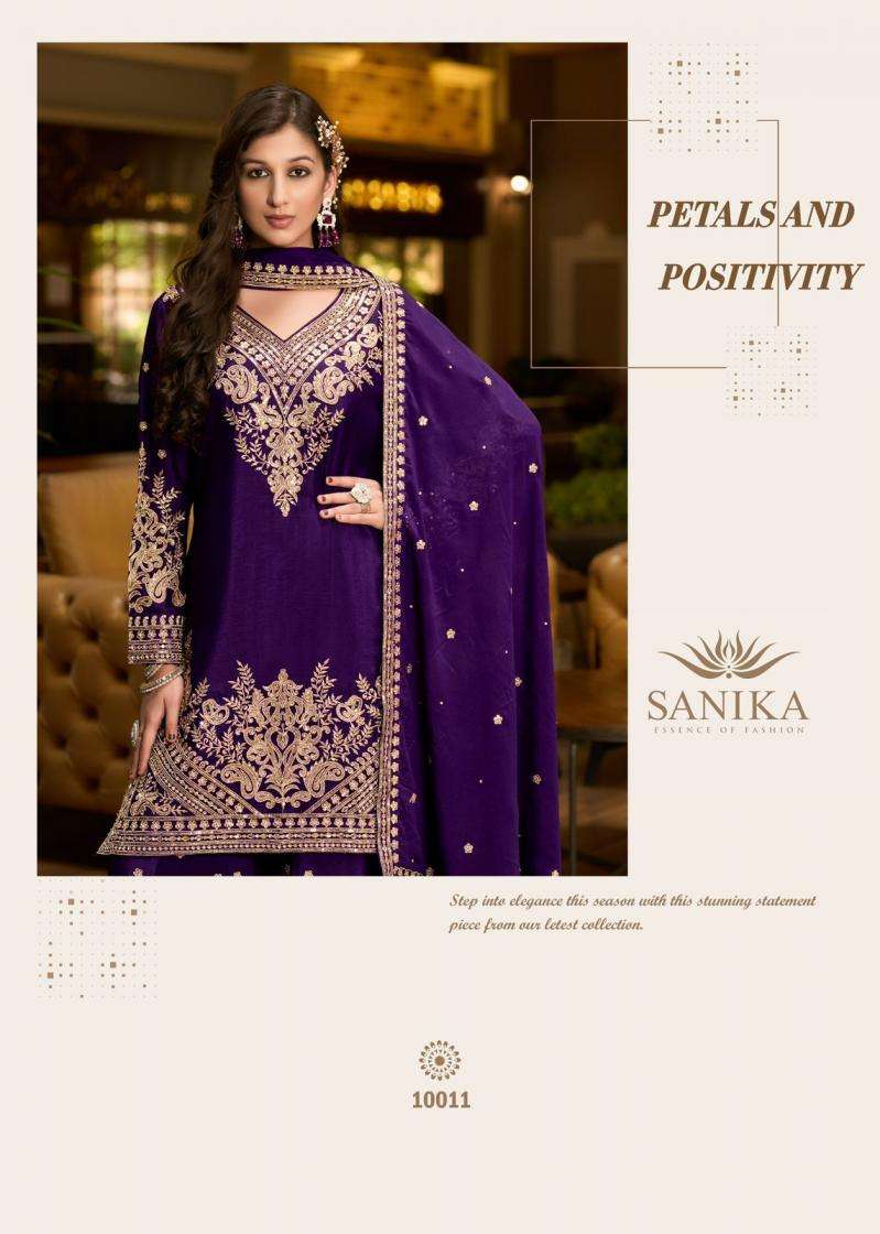 Sanika Fashion Presents Swara Fully Stitch Chinon Silk Plazzo Style Salwar Suits Catalog Wholesaler And Exporter In Surat