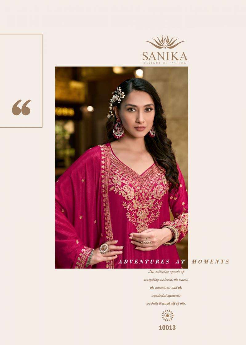 Sanika Fashion Presents Swara Fully Stitch Chinon Silk Plazzo Style Salwar Suits Catalog Wholesaler And Exporter In Surat