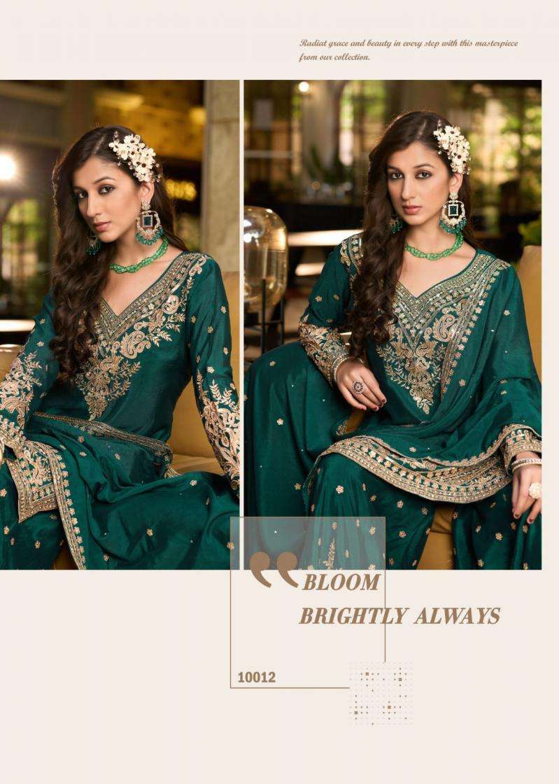 Sanika Fashion Presents Swara Fully Stitch Chinon Silk Plazzo Style Salwar Suits Catalog Wholesaler And Exporter In Surat