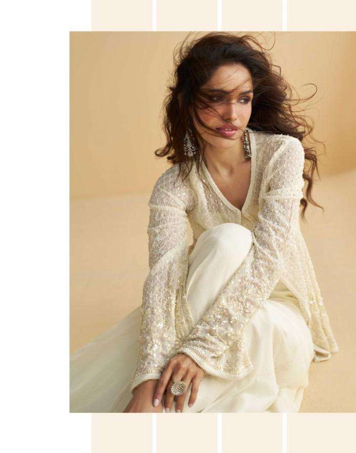 sayuri designer nitya silk georgette readymade trendy western 3pcs dress catalog wholesaler and exporter in surat