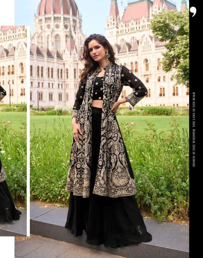 SAYURI DESIGNER PRESENTS ISHA READYMADE TRADITIONAL GEORGETTE  PLAZZO SETT CATALOG WHOLESLER AND EXPORTER 