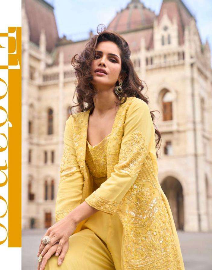 SAYURI DESIGNER PRESENTS ISHA READYMADE TRADITIONAL GEORGETTE  PLAZZO SETT CATALOG WHOLESLER AND EXPORTER 