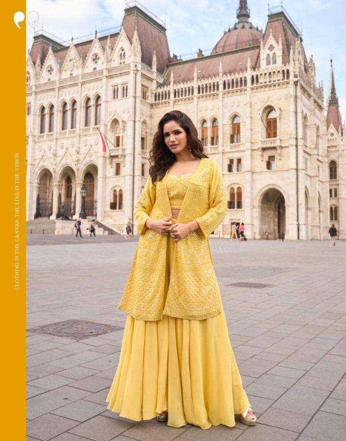 SAYURI DESIGNER PRESENTS ISHA READYMADE TRADITIONAL GEORGETTE  PLAZZO SETT CATALOG WHOLESLER AND EXPORTER 
