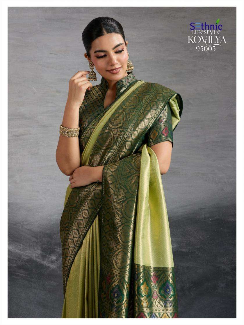 Sethnic Lifestyle Presents Kovilya Vol-2 Shop Trendy Kanjivaram Silk Saree Catalog Wholesaler And Exports