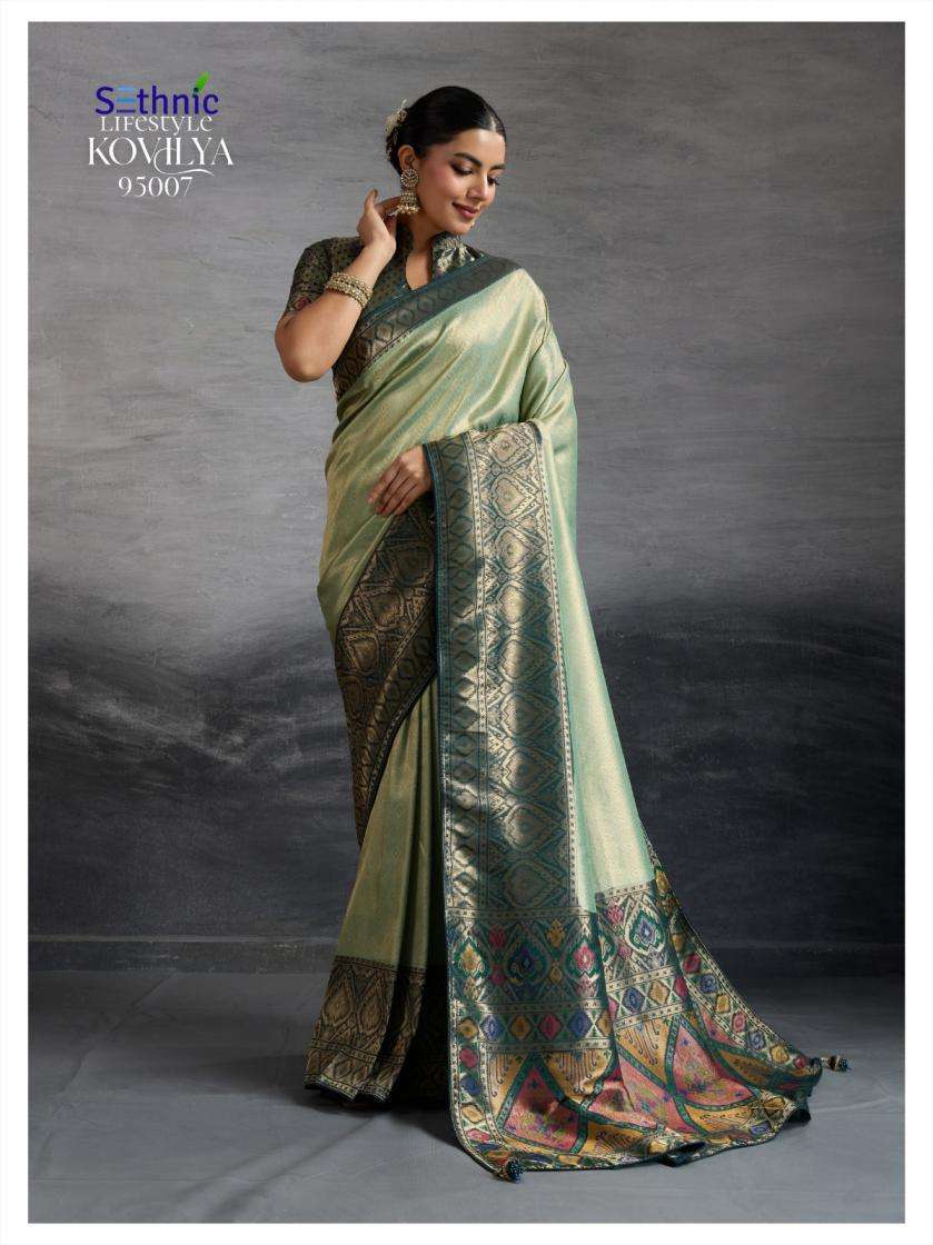 Sethnic Lifestyle Presents Kovilya Vol-2 Shop Trendy Kanjivaram Silk Saree Catalog Wholesaler And Exports