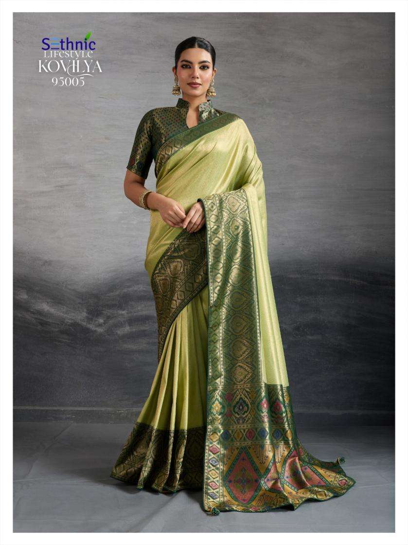 Sethnic Lifestyle Presents Kovilya Vol-2 Shop Trendy Kanjivaram Silk Saree Catalog Wholesaler And Exports