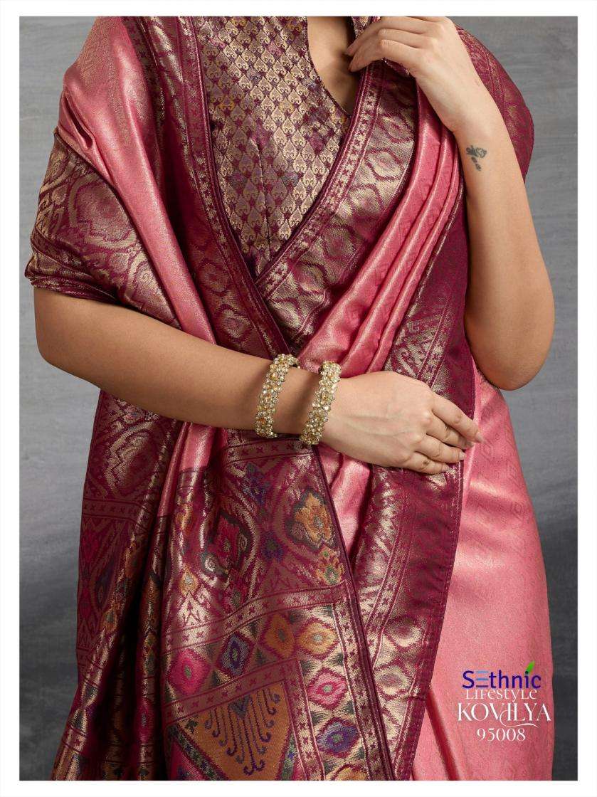 Sethnic Lifestyle Presents Kovilya Vol-2 Shop Trendy Kanjivaram Silk Saree Catalog Wholesaler And Exports