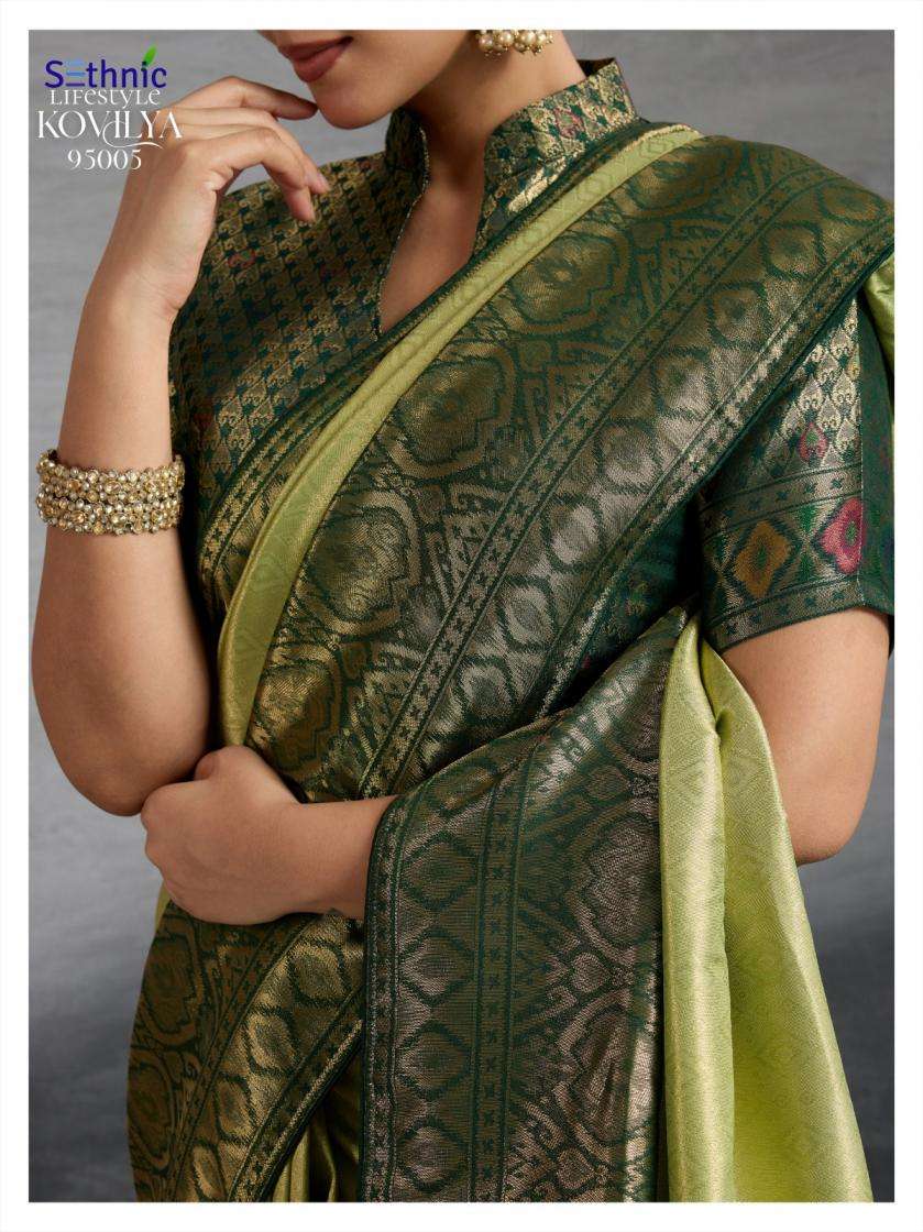 Sethnic Lifestyle Presents Kovilya Vol-2 Shop Trendy Kanjivaram Silk Saree Catalog Wholesaler And Exports