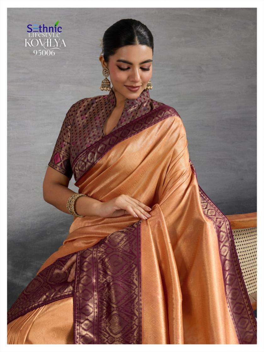 Sethnic Lifestyle Presents Kovilya Vol-2 Shop Trendy Kanjivaram Silk Saree Catalog Wholesaler And Exports
