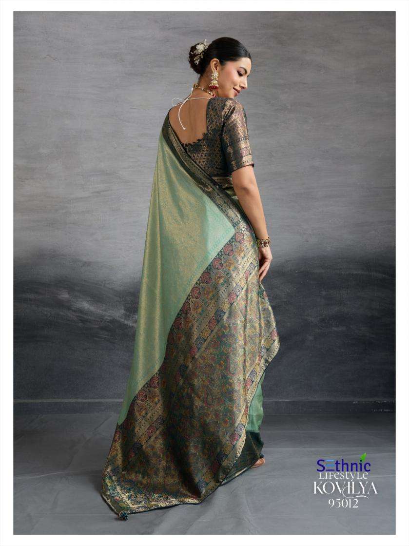Sethnic Lifestyle Presents Kovilya Vol-3 Gorgeous Look Kanjivaram Silk Sarees Catalog Wholesaler And Exporter 