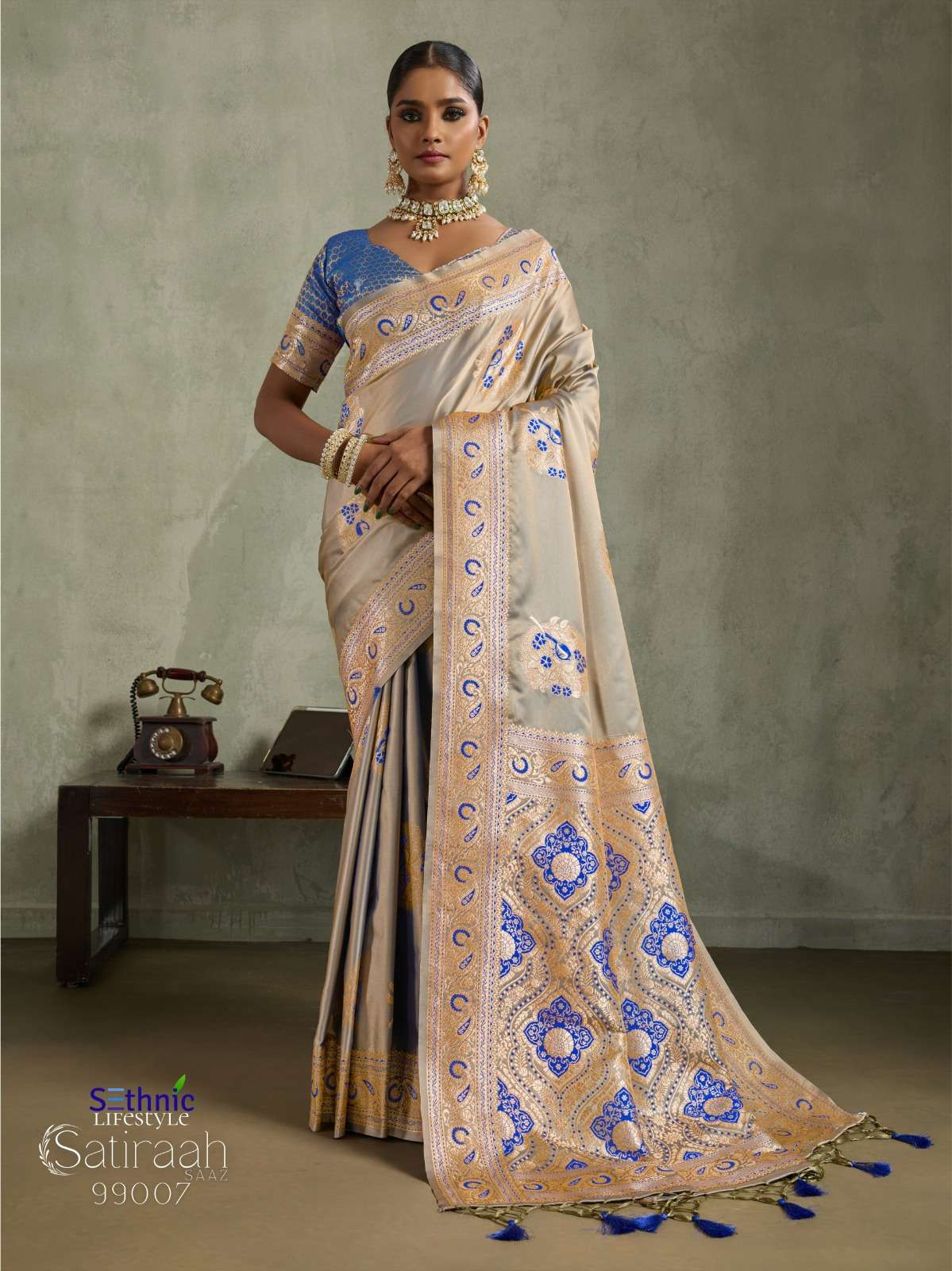 SETHNIC PRESENTS SATIRAAH FANCY SATIN SILK SAREES CATALOG WHOLESALER AND EXPORTER IN SURAT