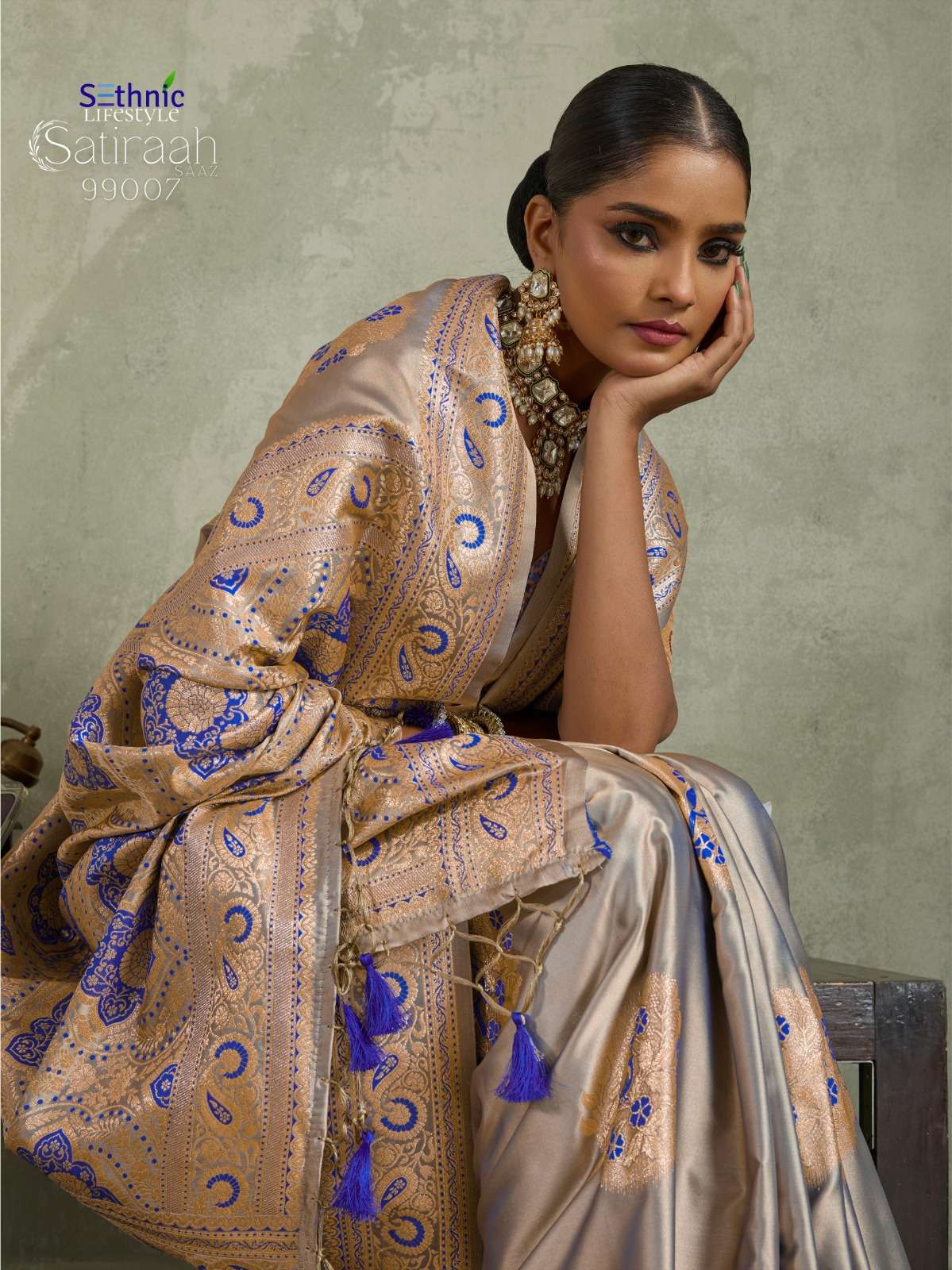 SETHNIC PRESENTS SATIRAAH FANCY SATIN SILK SAREES CATALOG WHOLESALER AND EXPORTER IN SURAT