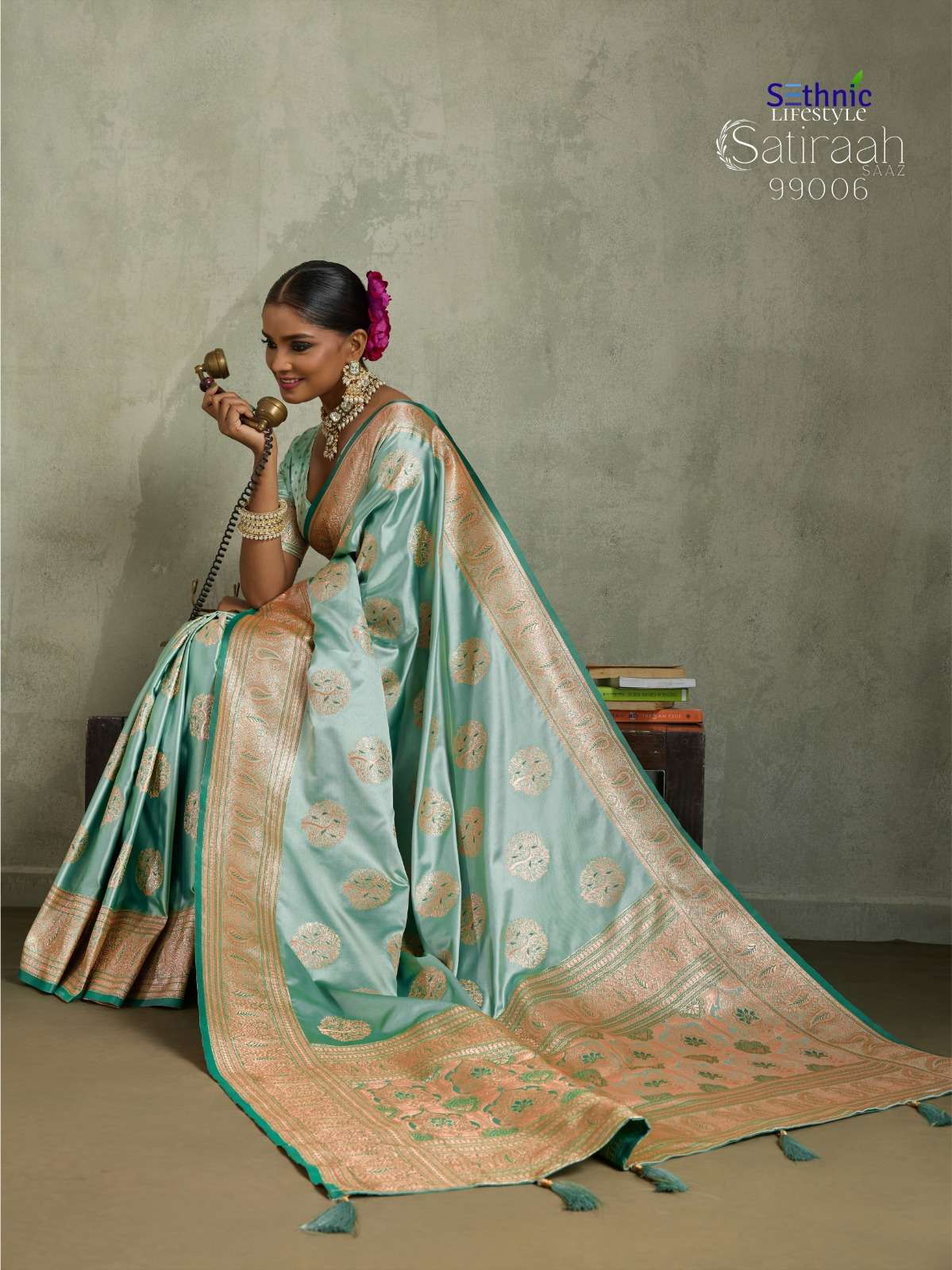 SETHNIC PRESENTS SATIRAAH FANCY SATIN SILK SAREES CATALOG WHOLESALER AND EXPORTER IN SURAT