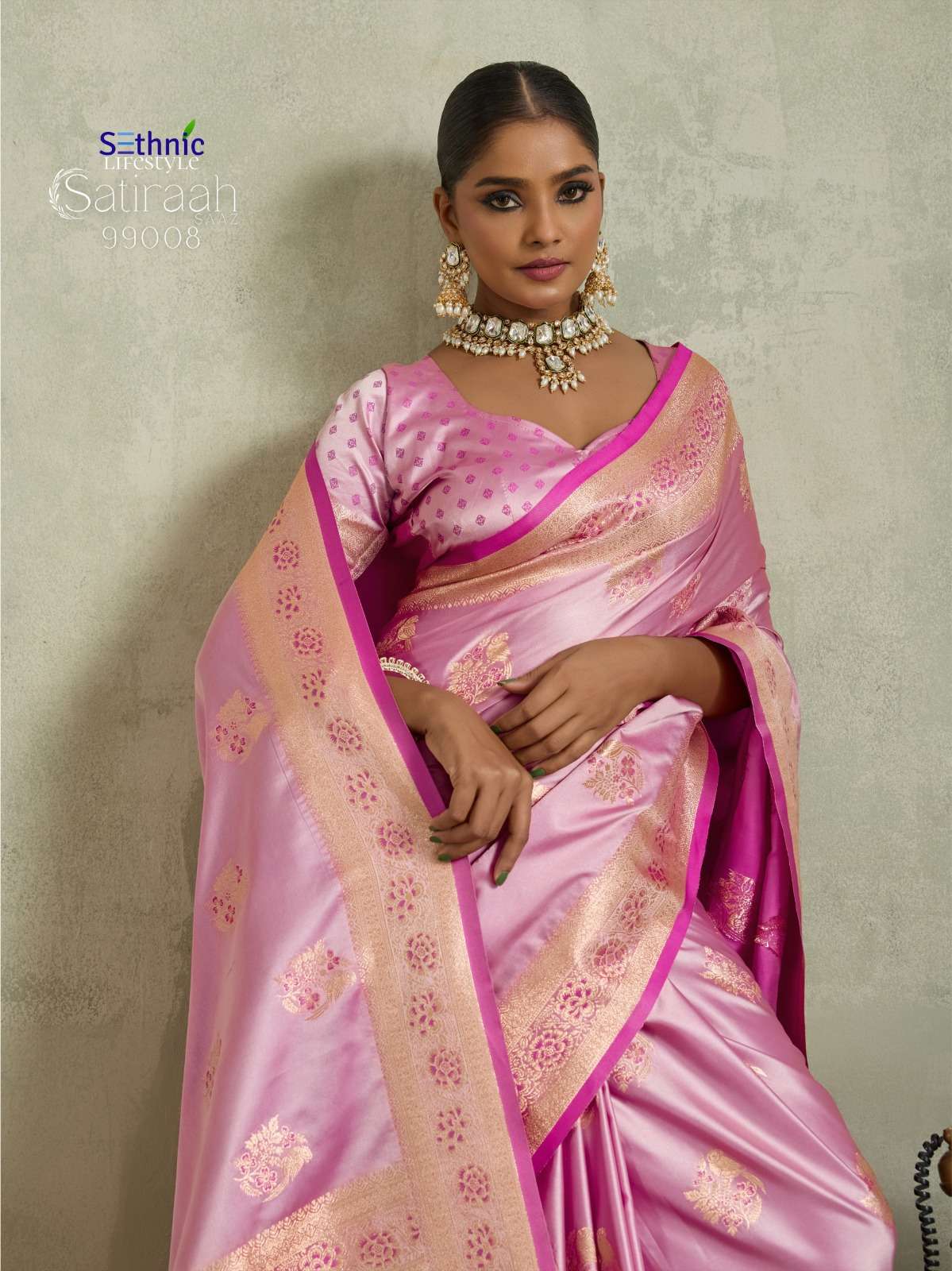 SETHNIC PRESENTS SATIRAAH FANCY SATIN SILK SAREES CATALOG WHOLESALER AND EXPORTER IN SURAT