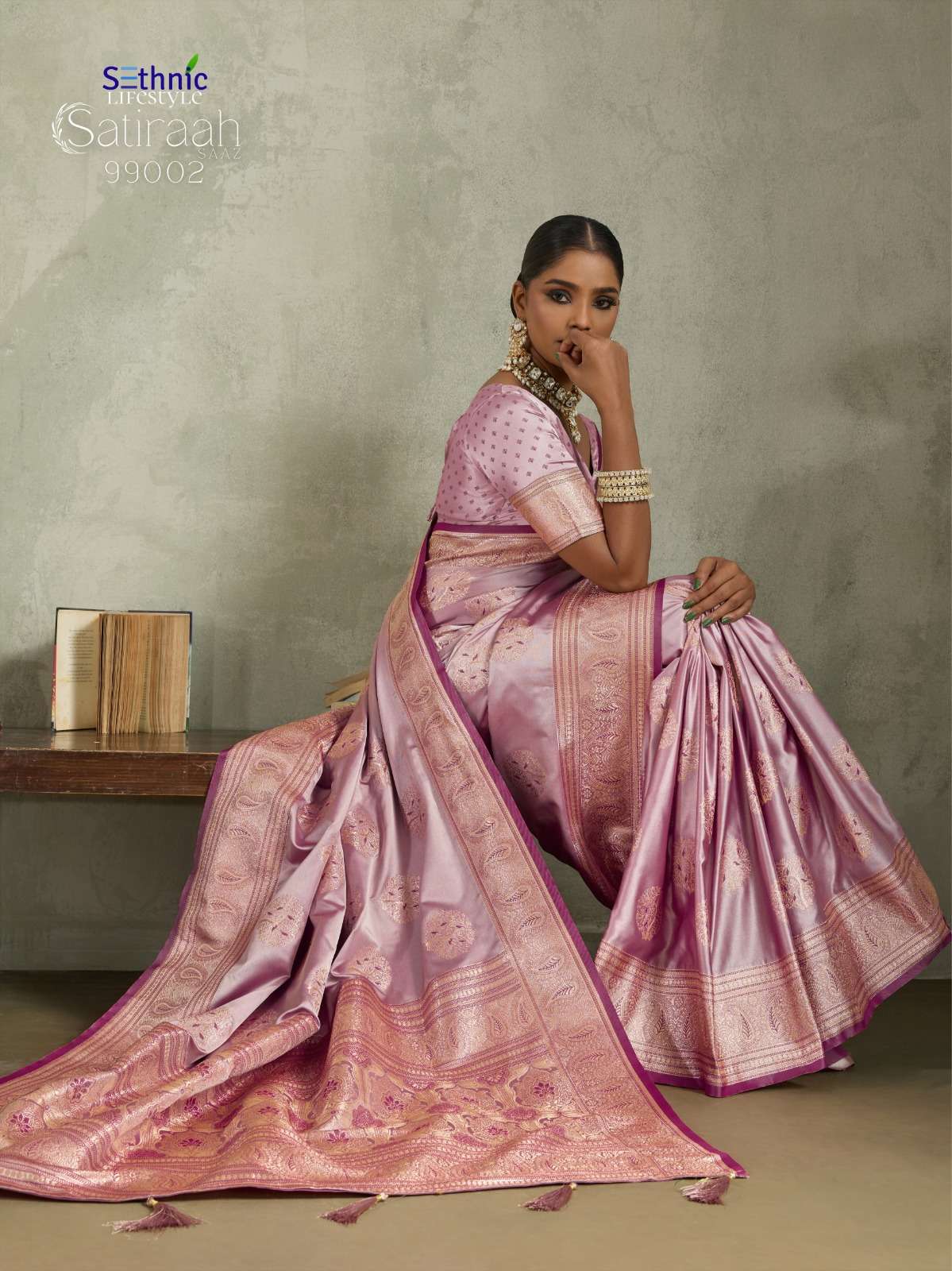SETHNIC PRESENTS SATIRAAH FANCY SATIN SILK SAREES CATALOG WHOLESALER AND EXPORTER IN SURAT