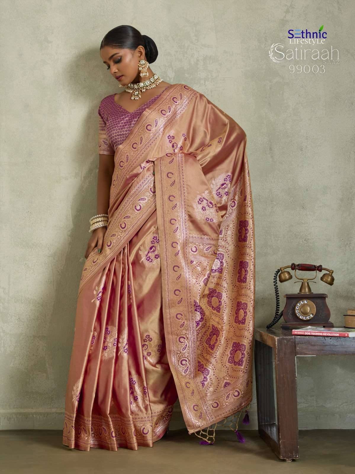SETHNIC PRESENTS SATIRAAH FANCY SATIN SILK SAREES CATALOG WHOLESALER AND EXPORTER IN SURAT