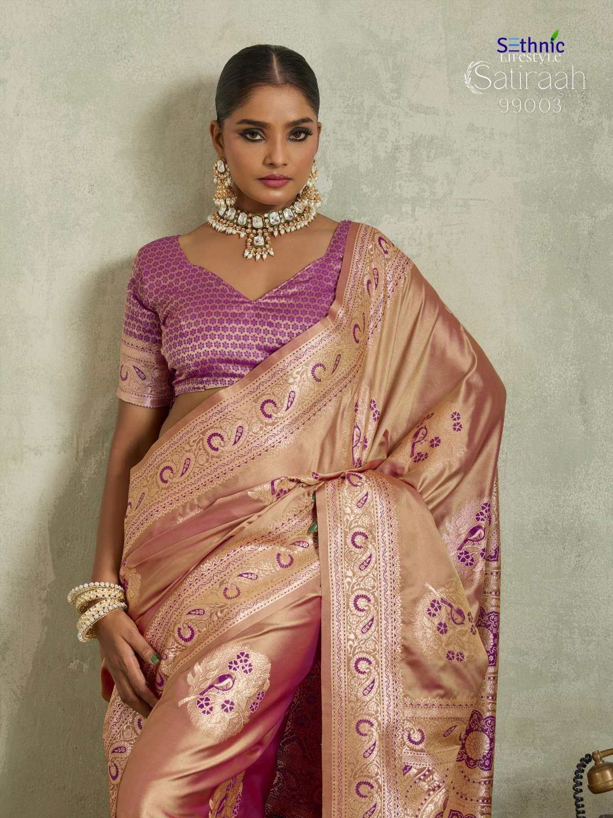 SETHNIC PRESENTS SATIRAAH FANCY SATIN SILK SAREES CATALOG WHOLESALER AND EXPORTER IN SURAT