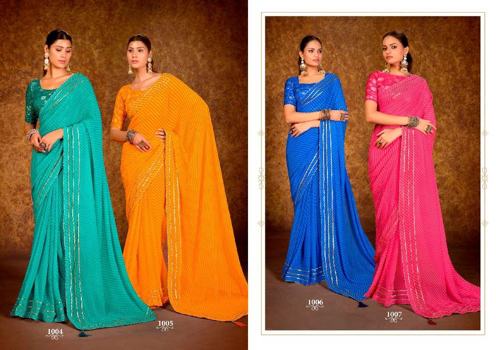 SHUBH SHREE CREATION ANOKHI WHOLESALE GEORGETTE CLASSY LOOK INDIAN SAREES FOR WOMEN EXPORTER