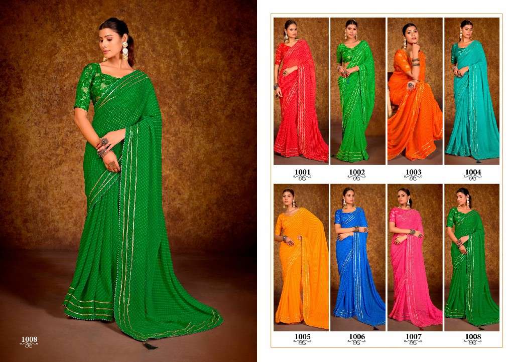 SHUBH SHREE CREATION ANOKHI WHOLESALE GEORGETTE CLASSY LOOK INDIAN SAREES FOR WOMEN EXPORTER