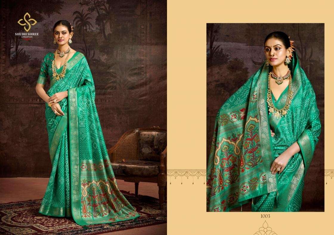 SHUBH SHREE CREATION PRESENTS CHITRANSH VOL-2 FANCY RASIAN SILK SAREES CATALOG WHOLESALER AND EXPORTER IN SURAT