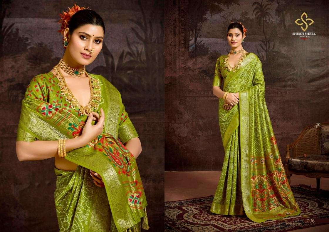 SHUBH SHREE CREATION PRESENTS CHITRANSH VOL-2 FANCY RASIAN SILK SAREES CATALOG WHOLESALER AND EXPORTER IN SURAT