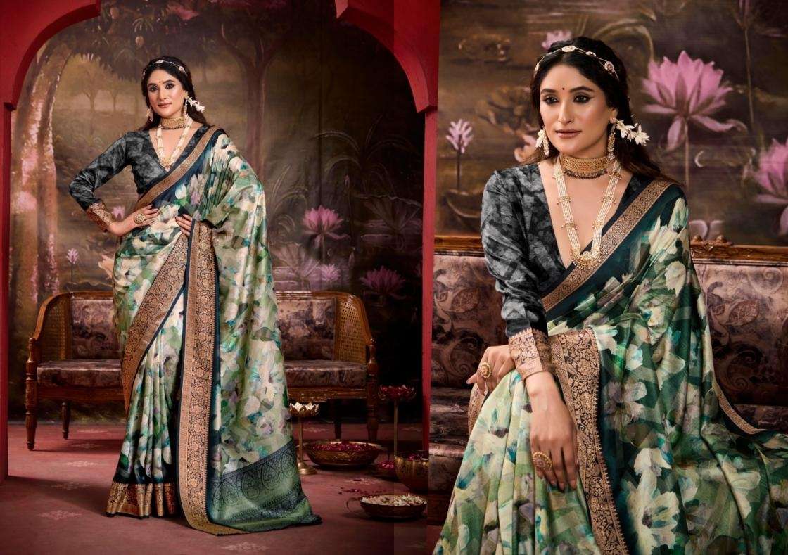 SHUBH SHREE CREATION PRESENTS STRIVA FANCY TUSSER SILK SAREES CATALOG WHOLESALER AND EXPORTER IN SURAT