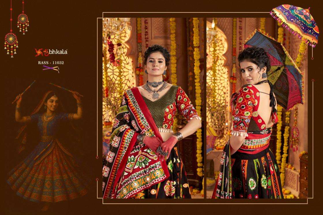 Shubhkala Presents Raas Vol-22 Organic Cotton Traditional Readymade Chaniya Choli For Navratri Festivals Catalog WHolesaler And Exporter 