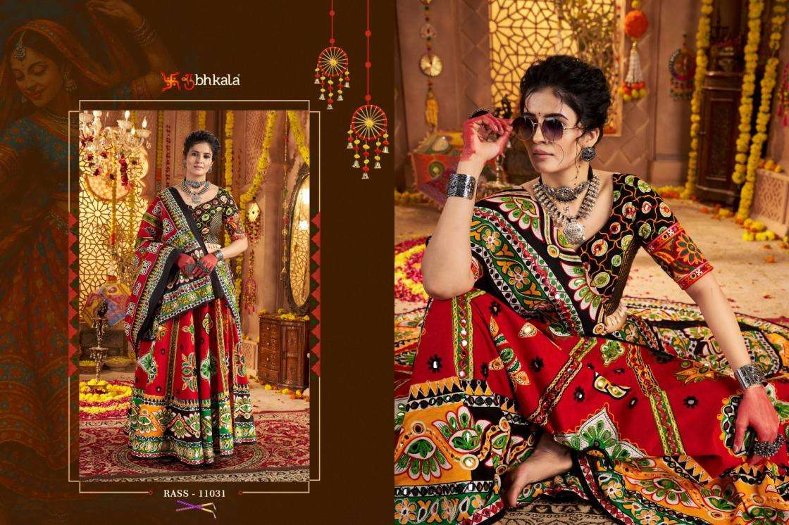 Shubhkala Presents Raas Vol-22 Organic Cotton Traditional Readymade Chaniya Choli For Navratri Festivals Catalog WHolesaler And Exporter 