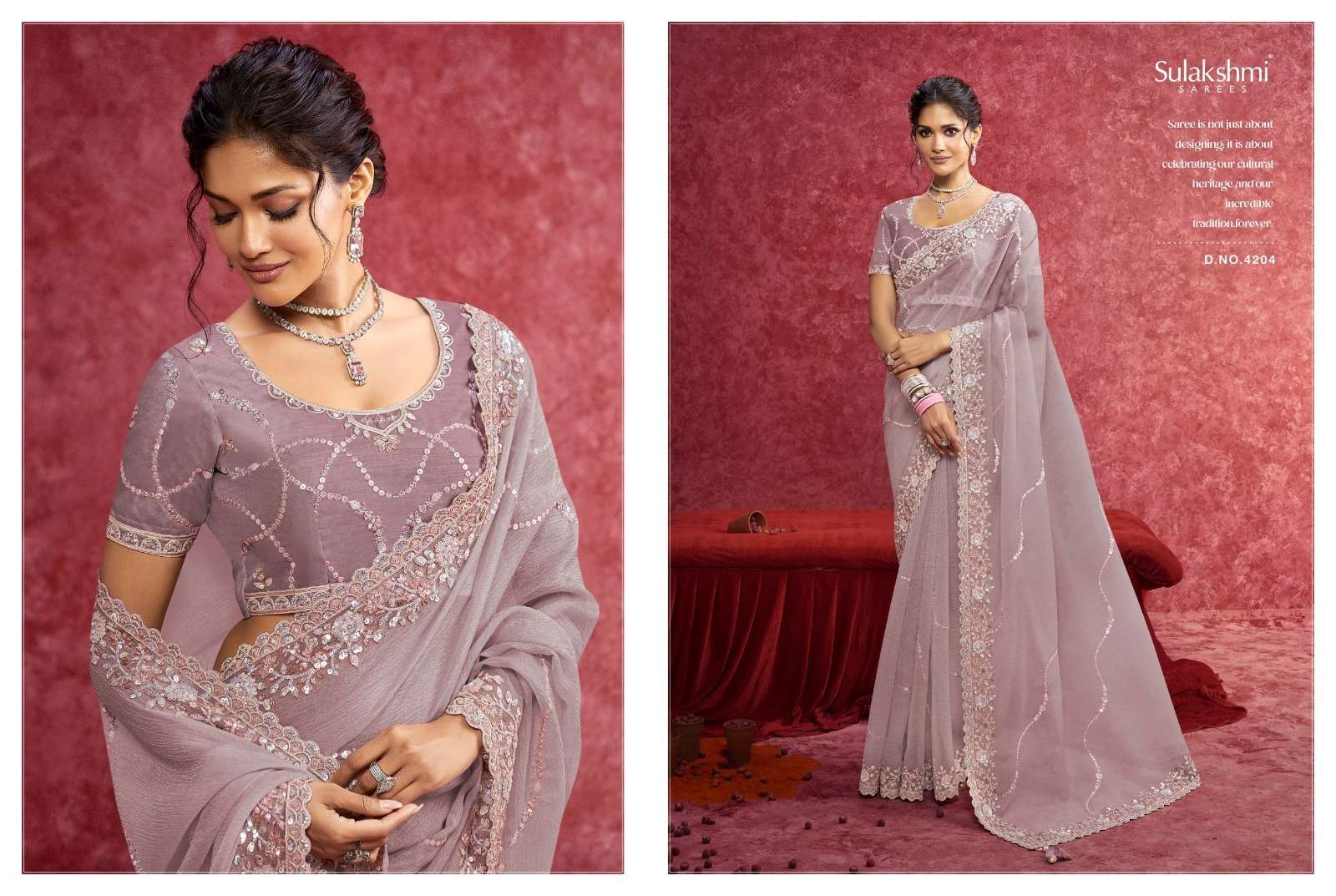 Sulakshmi Presents Ambika Fancy Designer Rich Look Occasion Wear Sarees Catalog Wholesaler And Exporter  