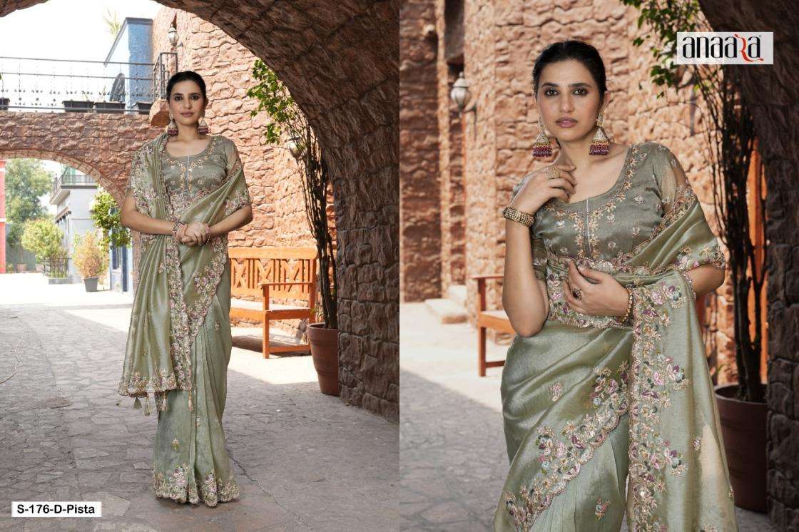 Tathastu Presents 176-180-181 Colors Fancy Occasion Wear Saree For Womens Catalog Wholesaler And Exporter In Surat